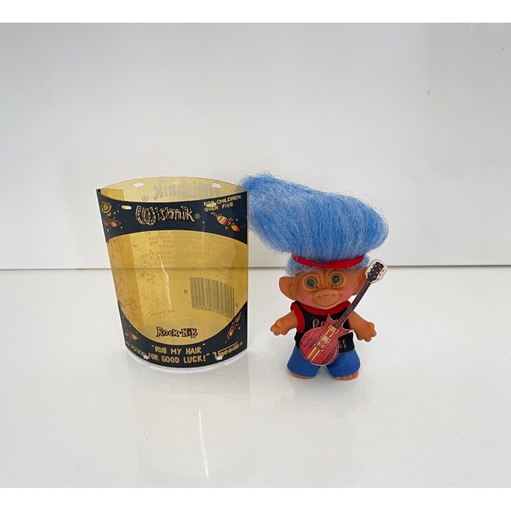 1982 ROCK-NIK (#3) - 3" GOOD LUCK WISHNIK UNEEDA Troll Doll